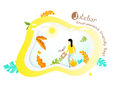 JuteBar Landing Page illustration