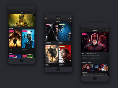 Movie App app apple business design flat mobile ui ux