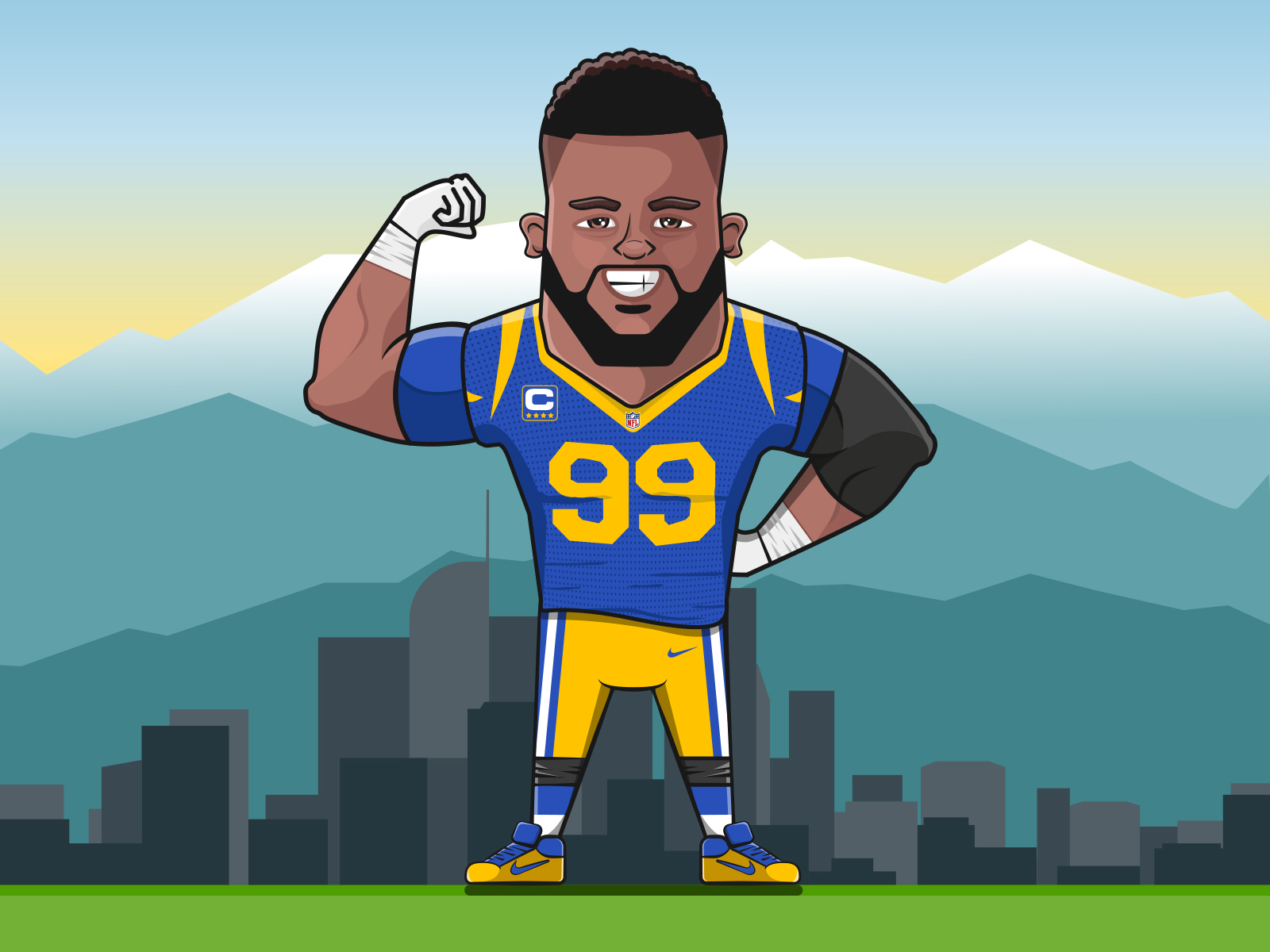 Aaron Donald (LA Rams) by Aaron Demant on Dribbble