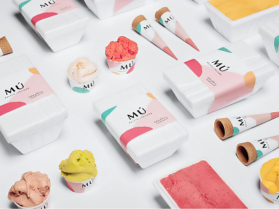 Mú Gelato Italiano branding design ice cream packaging