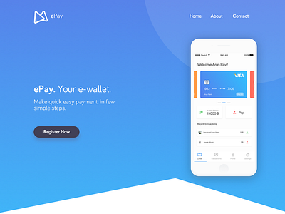 ePay App - Website landing page