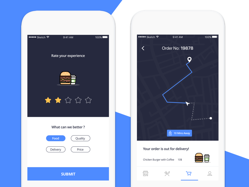 Daily UI #27 Order tracking and Rate your experience!