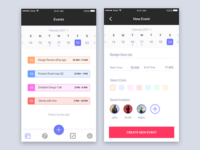 Event Calendar App Concept! by Arun Ravi on Dribbble