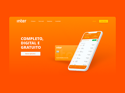 Inter Bank Concept Design aplication app bank concept creditcard finance interface orange red ui ux yellow