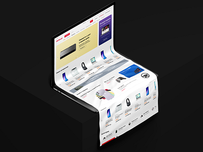 Concept of e-commerce main page design minimal ui ux web website