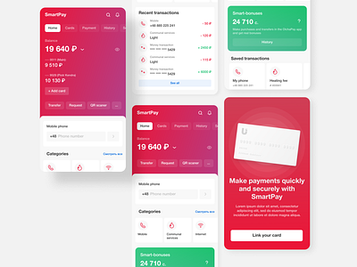 Online banking app concept app banking design finance financial minimal ui