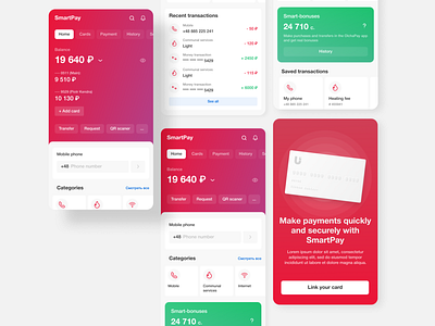 Online banking app concept