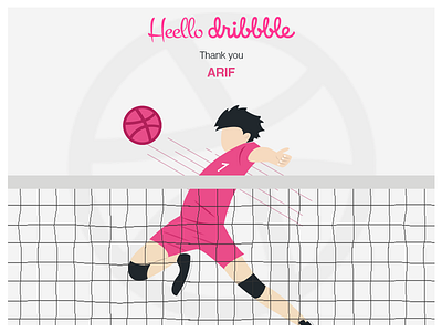 Dribbble First Shot Kuldip awesome design first photoshop player shot ui ux volleyball