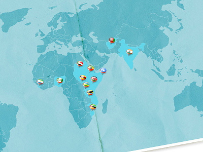 The Aqua Initiative Map bondmedia design earth interactive map web webdesign world