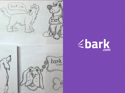 Bark.com branding bark bondmedia branding dog logo purple