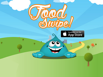 App design for Food Swipe app apple character foodswipe vector