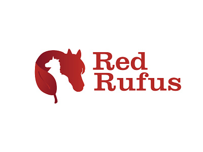 Red Rufus Brand bondmedia bramd horses illusion logo negative red rufus space