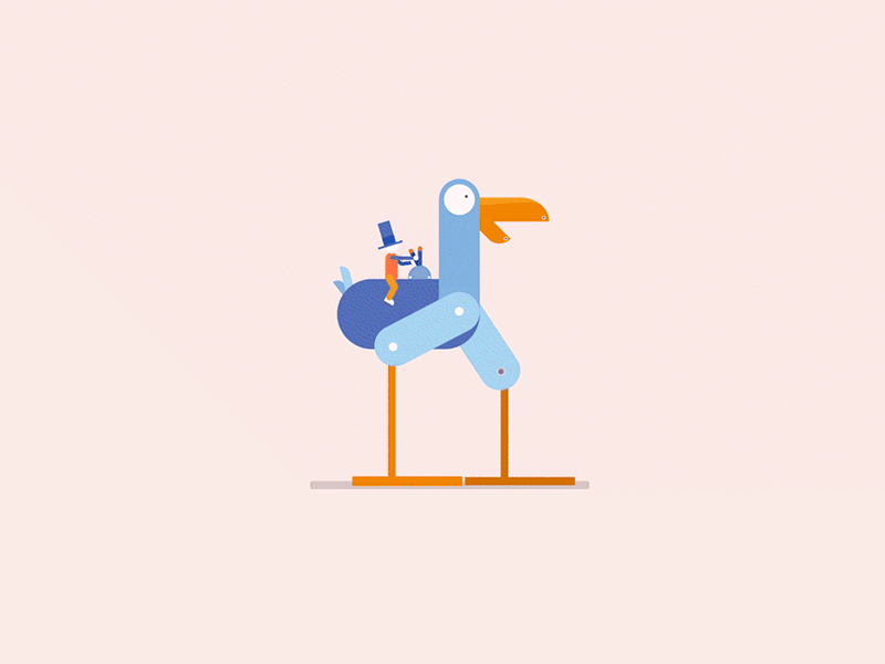 The Dodo animated animatedgif bird dodo illustration loop machine mini motion motion design