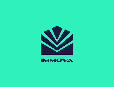 Immova real estate branding green logo real estate symbol