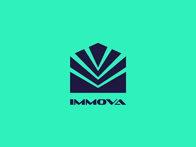 Immova real estate branding green logo real estate symbol