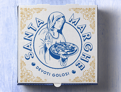 Santa Marghe pizza box #2 branding concept forc.studio illustration logo pizza pizza box sardinia sardiniagraphicdesign vector