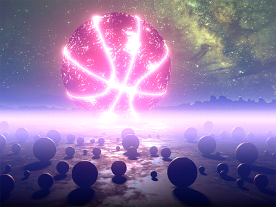 Hello Dribbble 3d debut flow hello illustration logo london maya nuke photoshop planet space