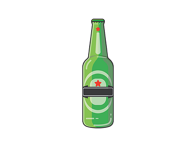 Heineken beer bottle design glass green icon label logo london minimal