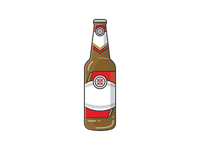 Ichnusa beer bottle brown design glass icon label logo london minimal sardinia