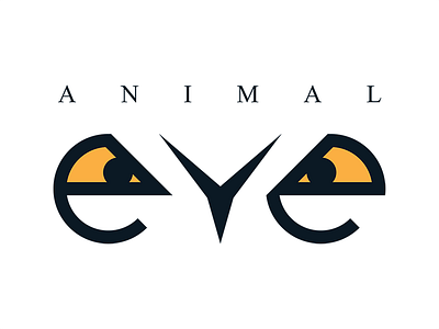 Animal Eye 3d animal concept creative design eye forc lettering logo vector yellow