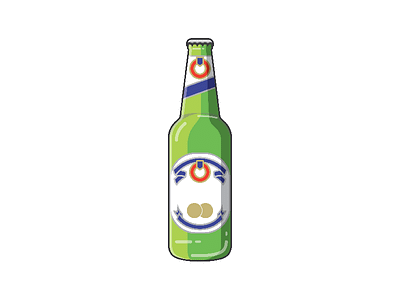 Nastro beer bottle design glass green icon label logo london minimal