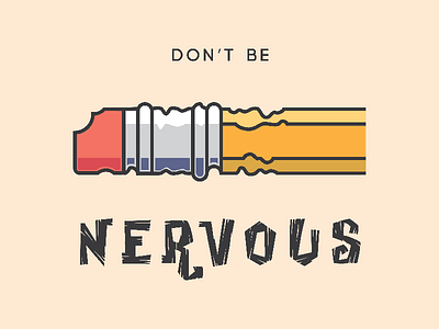 Nervous 3d concept erase illustration illustrator lettering logo nervous orange pencil photoshop