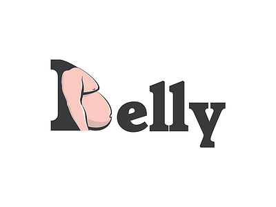 Belly 3d belly bold concept fat illustration illustrator lettering logo photoshop pink