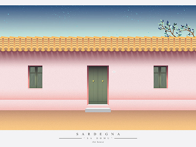 Sardinian House 3d architecture concept door house illustration illustrator lettering logo photoshop sardinia sky