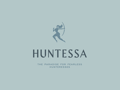 Huntessa Branding arrow bow girl hunt logo woman