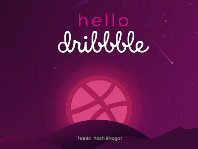 Hello Dribbble design hello dribble illustration typography