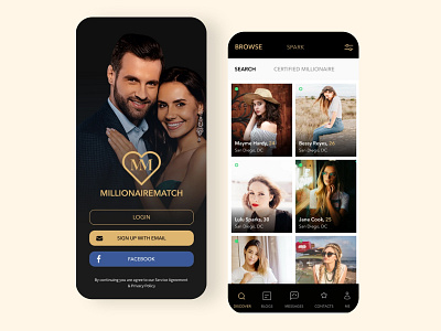 Dating Mobile App app branding clean ui design design icon logo minimal typography ui ux