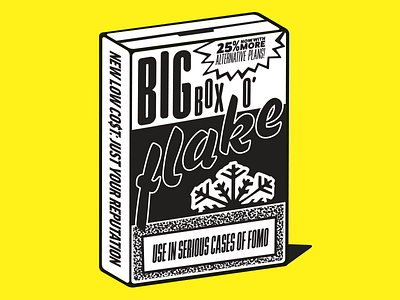 Big Box O' Flake editorial illustration