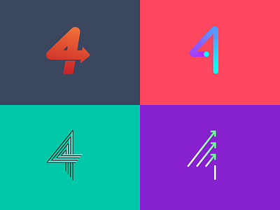 Four 4s 4 four icon movement number typography