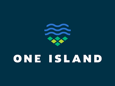 One Island Logo charity identity logo long island