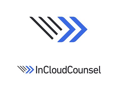 InCloudCounsel Logo document identity identity branding legal logo service