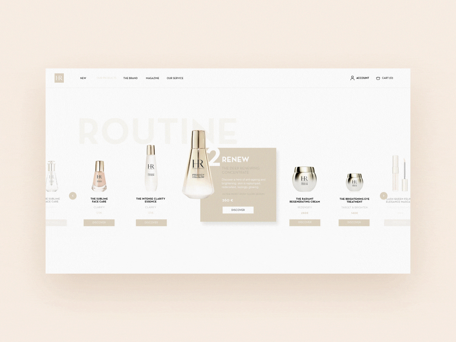 Product page concept