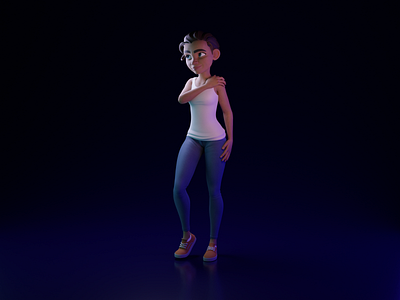 Zoe 3d 3d art blender blender3d character characterdesign design lighting shot