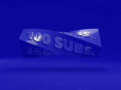 100 Subs 🎉 3d 3d animation blender blender3d design illustration subscribe