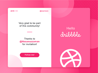 Hello Dribbble! debut dribbble dribbleinvite first shot hello dribbble invitation invites thank invite ui design