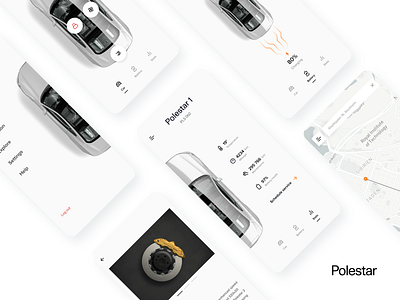 Polestar Car App app branding car app car ux design ios mobile product design remote tesla volvo