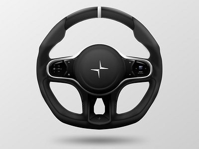 Polestar steering wheel design 3d automotive car polestar product design render sketch ux volvo