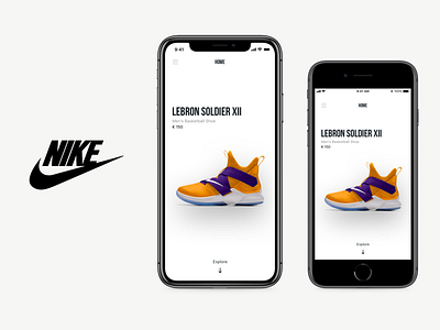 Nike shoes app app design ios iphone x nike shoes ui