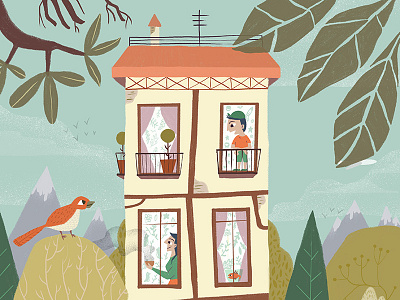 A house house illustration ilustracion photoshop wacom