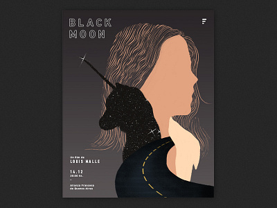 Black Moon Poster black moon digital festival french french film louis malle movie poster surreal