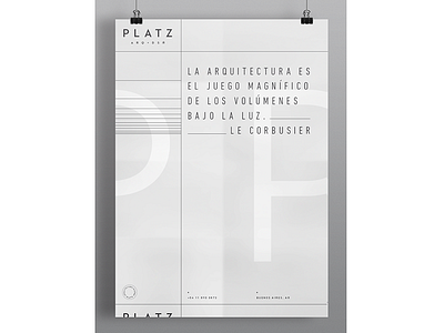 Platz Arq+Dsñ — Branding architecture brand branding brava platz poster stationery type