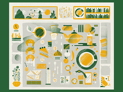 Recipe: A Perfect Afternoon digital food illustration ilustracion photoshop recipe wacom