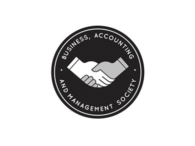 Business, Accounting and Management Society logo badge business hands handshake logo