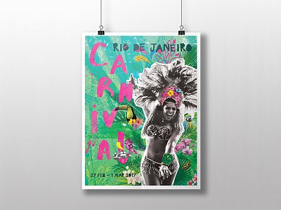 Rio Carnival 2017 poster carnival dancer poster poster design rio rio de janeiro samba