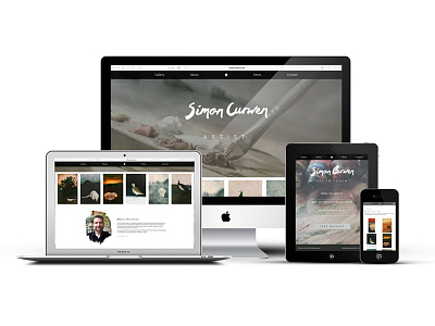 Simon Curwen | Artist Website artist bootstrap branding css3 html5 ux website wordpress