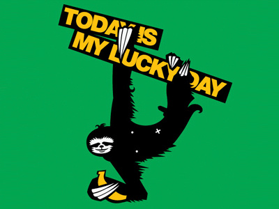 Today is my lucky day animal illustration